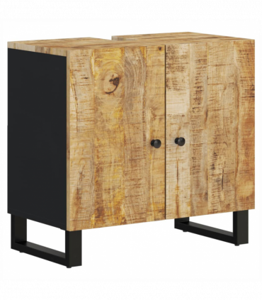 vidaXL 2 Piece Bathroom Furniture Set Solid Wood Mango