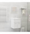 vidaXL 2 Piece Bathroom Furniture Set White Engineered Wood