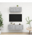 vidaXL 2 Piece TV Cabinet Set Concrete Grey Engineered Wood