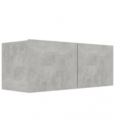 vidaXL 2 Piece TV Cabinet Set Concrete Grey Engineered Wood