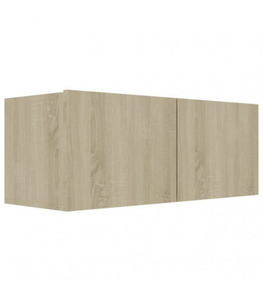 vidaXL 2 Piece TV Cabinet Set Sonoma Oak Engineered Wood