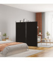 vidaXL 2-Panel Room Divider Black 175x180 cm Fabric