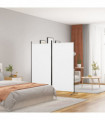 vidaXL 2-Panel Room Divider White 175x180 cm Fabric