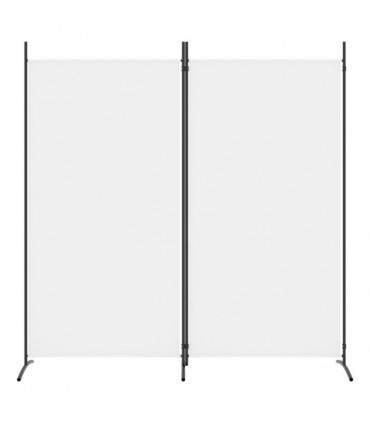vidaXL 2-Panel Room Divider White 175x180 cm Fabric