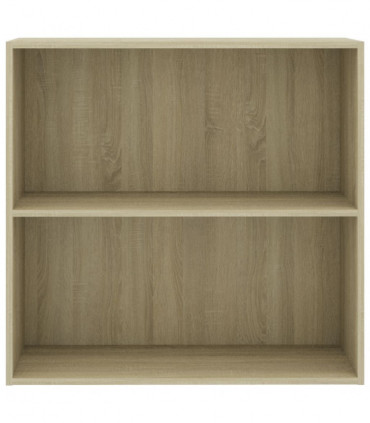 vidaXL 2-Tier Book Cabinet Sonoma Oak 80x30x76.5 cm Engineered Wood