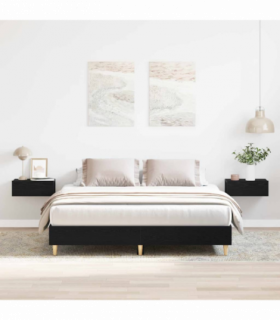 vidaXL Bed Frame Black Oak 150 x 200 cm Engineered wood