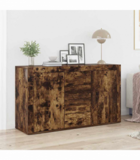 vidaXL Sideboard Smoked oak 120 x 36 x 69 cm Engineered wood