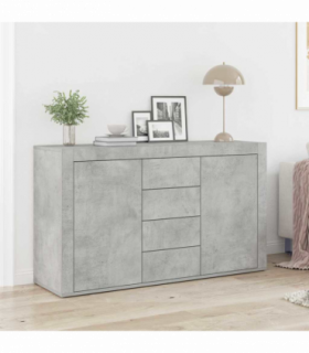 vidaXL Sideboard Concrete grey 120 x 36 x 69 cm Engineered wood