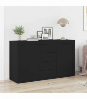 vidaXL Sideboard with Drawer Black 120 x 36 x 69 cm Engineered wood