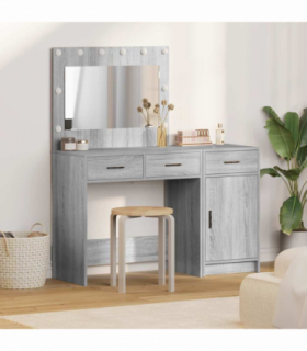 vidaXL Dressing Table 2 pcs Grey 40 x 41 x 75 cm Engineered wood