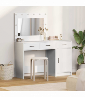 vidaXL Dressing Table 2 pcs White 40 x 41 x 75 cm Engineered wood