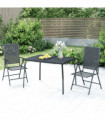 vidaXL 3 Piece Garden Dining Set Anthracite Steel