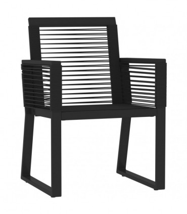 vidaXL 3 Piece Garden Dining Set Black