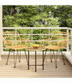 vidaXL 3 Piece Garden Dining Set Poly Rattan