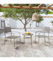 vidaXL 3 Piece Garden Dining Set Poly Rattan Grey