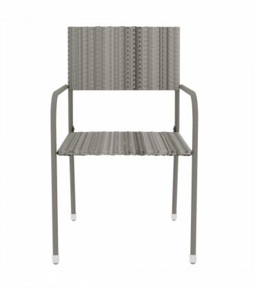 vidaXL 3 Piece Garden Dining Set Poly Rattan Grey