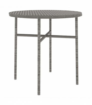 vidaXL 3 Piece Garden Dining Set Poly Rattan Grey