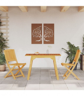 vidaXL 3 Piece Garden Dining Set Solid Wood Acacia