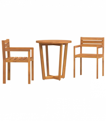 vidaXL 3 Piece Garden Dining Set Solid Wood Acacia