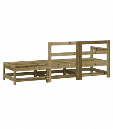 vidaXL 3 Piece Garden Lounge Set Impregnated Wood Pine