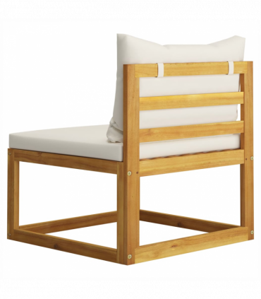 3 Piece Garden Lounge Set with Cushions Solid Wood Acacia