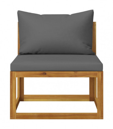 vidaXL 3 Piece Garden Lounge Set with Cushions Solid Wood Acacia