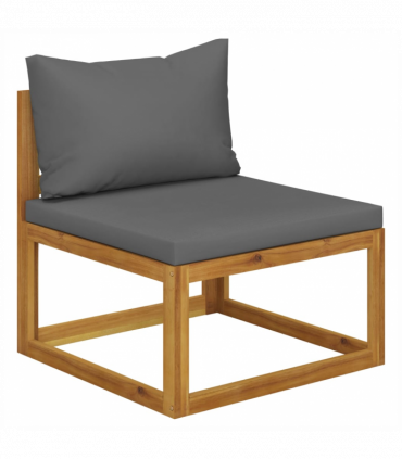 vidaXL 3 Piece Garden Lounge Set with Cushions Solid Wood Acacia