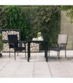 vidaXL 3 Piece Outdoor Dining Set Black
