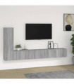 vidaXL 3 Piece TV Cabinet Set Grey Sonoma Engineered Wood