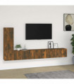 vidaXL 3 Piece TV Cabinet Set Smoked Oak Engineered Wood