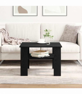 vidaXL Coffee Table Black oak 60 x 60 x 42 cm Engineered wood