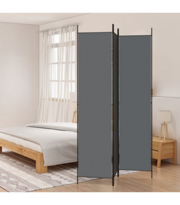vidaXL 3-Panel Room Divider Anthracite 150x220 cm Fabric
