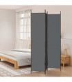 vidaXL 3-Panel Room Divider Anthracite 150x220 cm Fabric