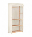vidaXL 3-Tier Clothes Wardrobe 79x40x170 cm