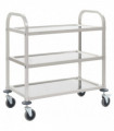 vidaXL 3-Tier Kitchen Trolley 95x45x83.5 cm Stainless Steel
