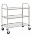 vidaXL 3-Tier Kitchen Trolley 96.5x55x90 cm Stainless Steel