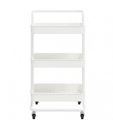 vidaXL 3-Tier Kitchen Trolley White 42x35x85 cm Iron and ABS