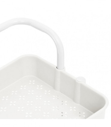 vidaXL 3-Tier Kitchen Trolley White 42x35x85 cm Iron and ABS