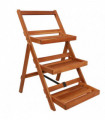 vidaXL 3-Tier Plant Stand 50x63x80 cm Solid Acacia Wood