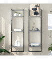 vidaXL 3-Tier Wall Shelf Grey Sonoma 30x25x100 cm Engineered Wood