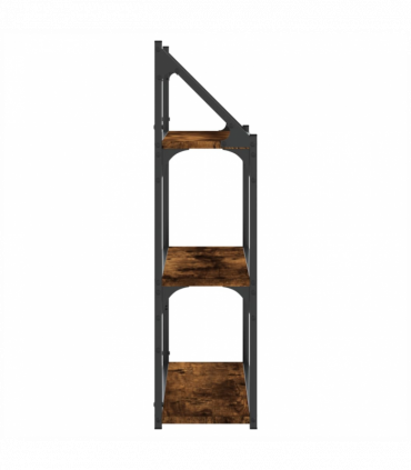 vidaXL 3-Tier Wall Shelf Smoked Oak 60x21x78.5 cm Engineered Wood