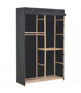 vidaXL 3-Tier Wardrobe Grey 110x40x170 cm Fabric