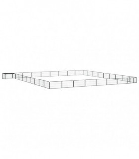 vidaXL 36-Panel Dog Playpen Black 100x50 cm Powder-coated Steel