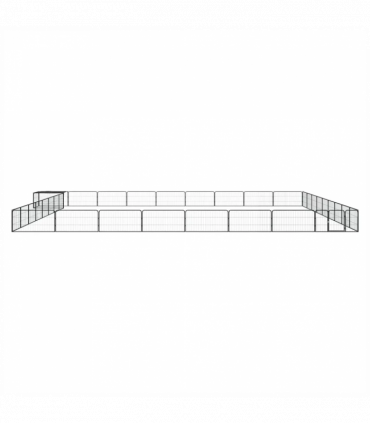 vidaXL 36-Panel Dog Playpen Black 100x50 cm Powder-coated Steel