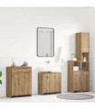 vidaXL 4 Piece Bathroom Furniture Set Artisan Oak Engineered Wood