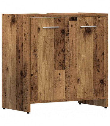 vidaXL 4 Piece Bathroom Furniture Set Old Wood Engineered Wood