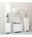 vidaXL 4 Piece Bathroom Furniture Set White Engineered Wood