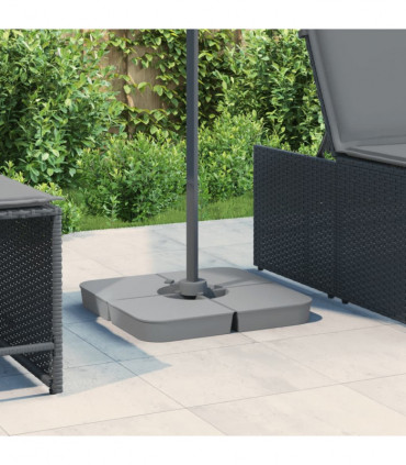 vidaXL 4 Piece Parasol Base Set for Cross Stand Parasol 100 kg PP