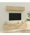 vidaXL 4 Piece TV Cabinet Set Sonoma Oak Engineered Wood