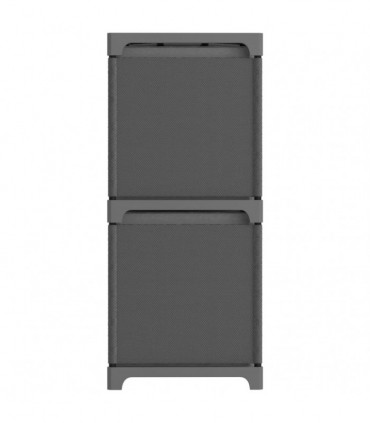 vidaXL 4-Cube Display Shelf with Boxes Grey 69x30x72.5 cm Fabric